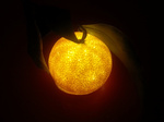 Un photophore clémentine avec une bougie LED -- 16/12/12